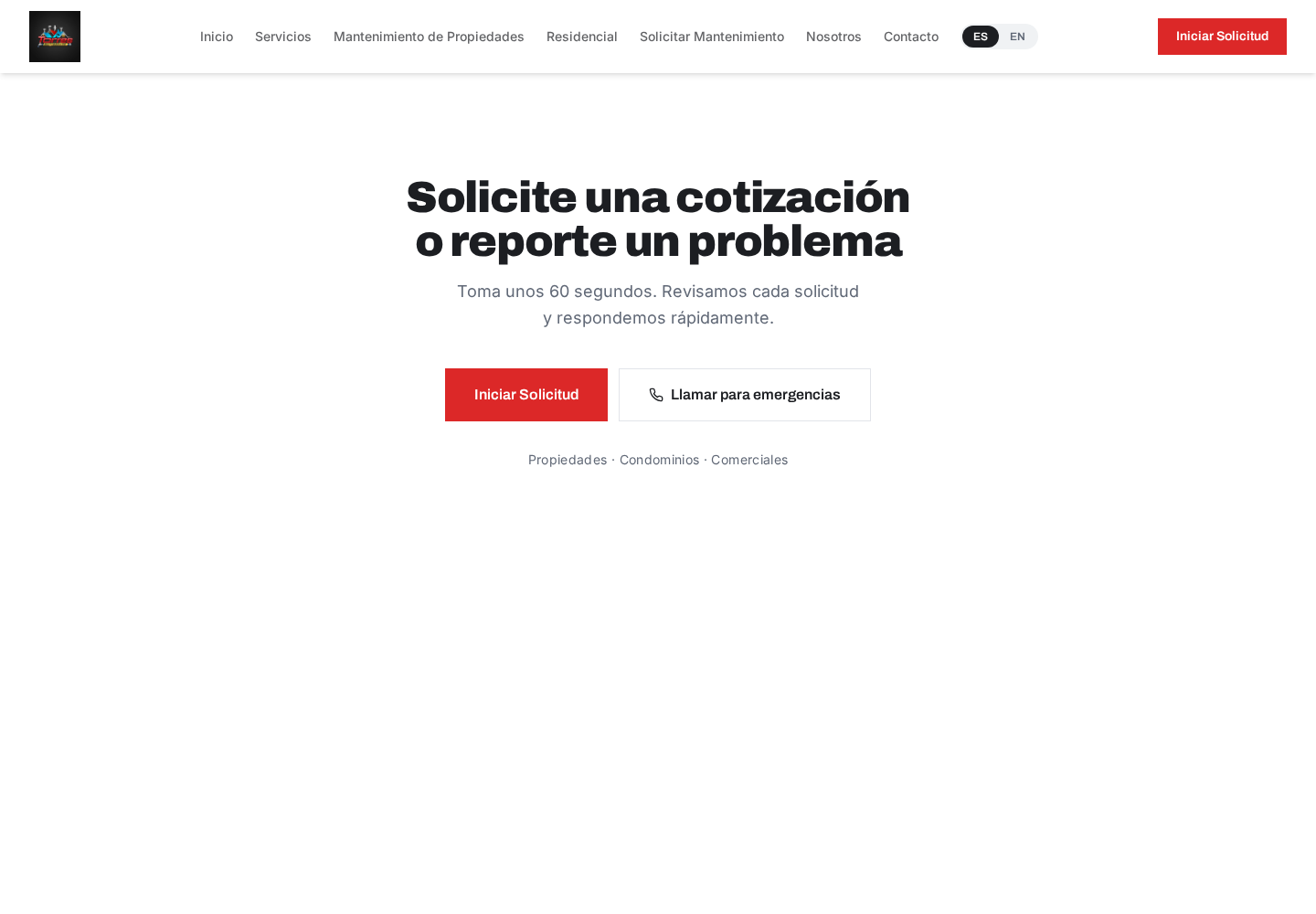 Torres Multiservice quote request page